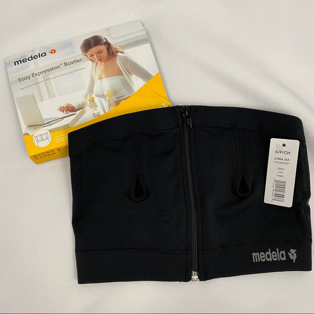 NWT Medela Black Pumping Strapless Bra Small